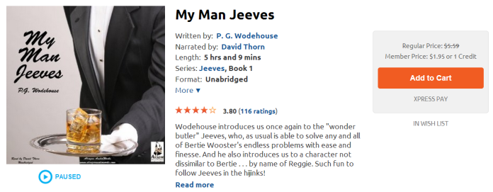 My Man Jeeves - P.G.Wodehouse Screenshot